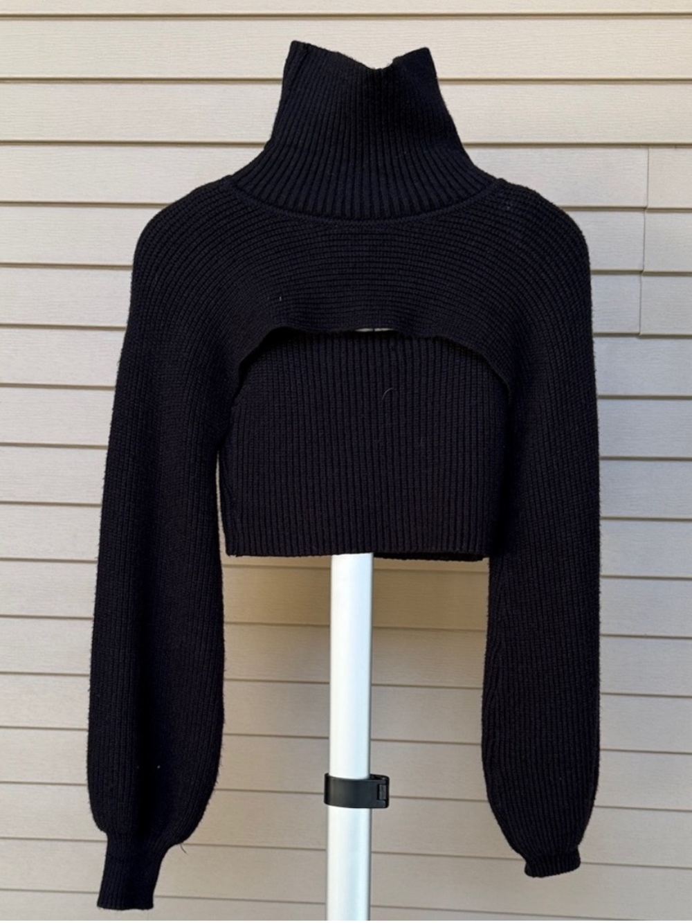Princess Polly Black Turtleneck Knit Sweater Set